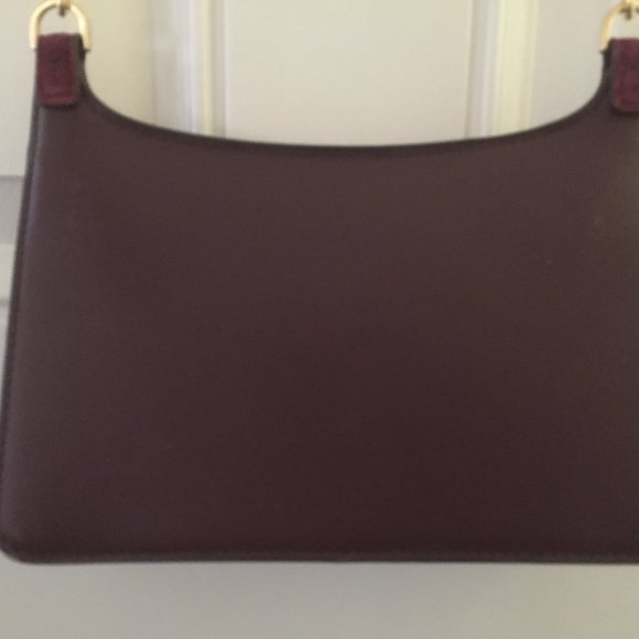 Michael Kors Natalie Leather & Suede Plum Medium Chain Messenger Bag/$378 RETAIL - Picture 5 of 11